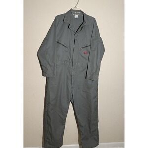 DICKIES Coveralls Mens 48-REG Gray Work Jumpsuit Uniform Mechanic Janitor